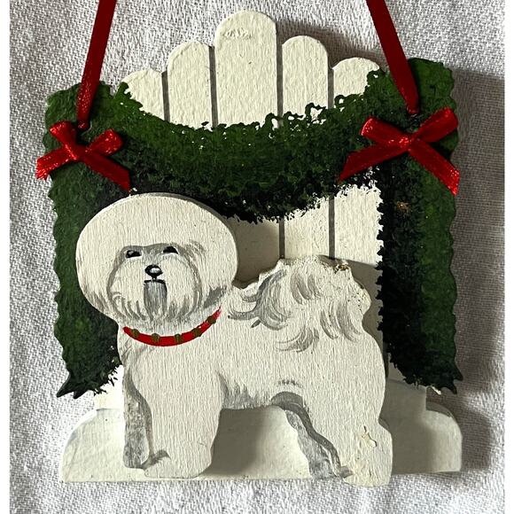 Set of Three Dog Christmas Ornaments Maltese and Poodle - Picture 2 of 5